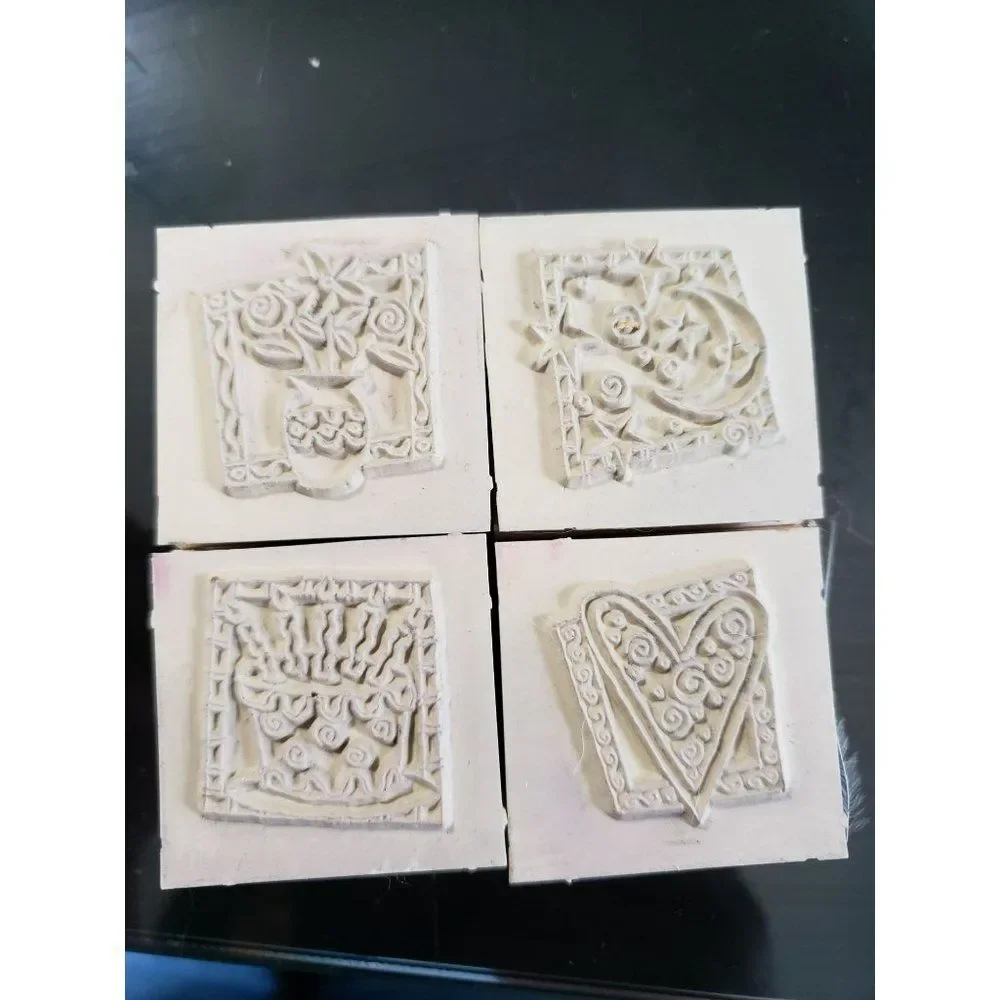 Stampin'‎ Up 2002 Birthday Wooden Mounted Stamps Set Of 4